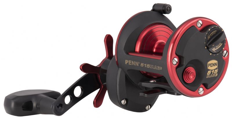 Penn Herren 525 Mag3 Reel-15lb/6.8kg, schwarz/rot : : Sports &  Outdoors