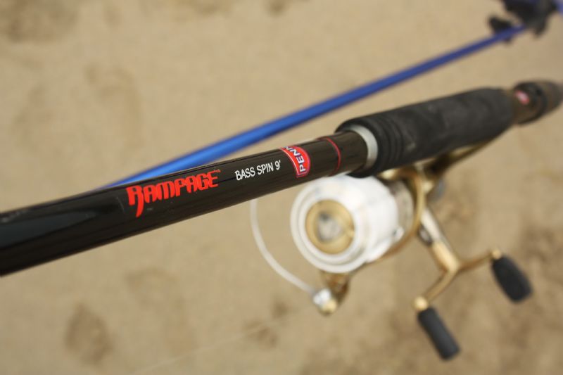 Penn Rampage rods, bass rod, spinning, plugging, terrys travels